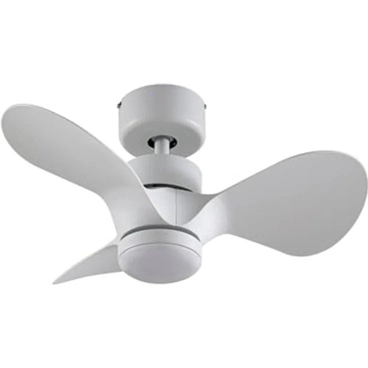 Lindby Deckenventilator mit Lampe "Enon", dimmbar, Metall, mit Fernbedienung, weiß, für Wohnzimmer & Esszimmer – Bild 1