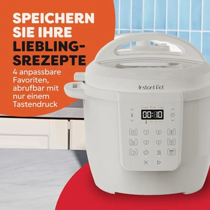 Instant Pot 7-in-1 Multikocher 5,7L – Schnellkochtopf, Schongarer, Dampfgarer, Joghurtbereiter, Edelstahl, Farbe Weiß – Bild 5
