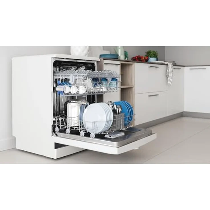 Indesit Geschirrspüler D-2-FHK-26, freistehend, 14 Maßgedecke, weiß, mit verstellbaren Füßen und Startverzögerung – Bild 5