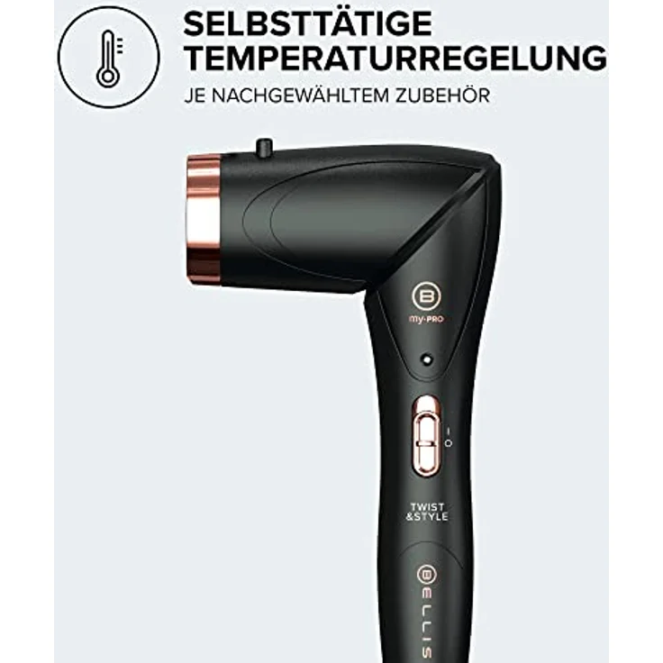 Bellissima Twist & Style, Lockenstab, Griff + 4 Zubehörteile für Locken und Wellen, automatische Temperatur, schnelles Aufheizen, Keramikbeschichtung, um 90 verstellbar, Geschenkidee – Bild 4