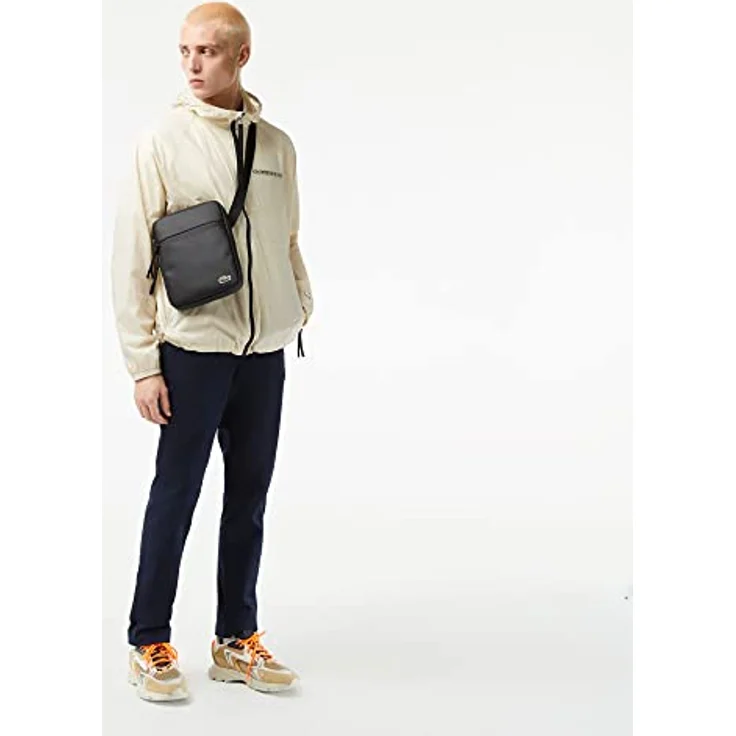 Lacoste Umhängetasche LCST Flat Crossover Bag 3308, Crossbody Bag, sportives Design, ordentlicher Stauraum, schwarz – Bild 5