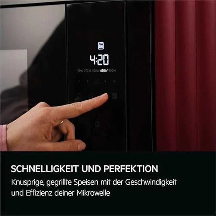 Electrolux Kompakt-Mikrowelle mit Grill-Funktion und SteamSet, Schwarz – Bild 2
