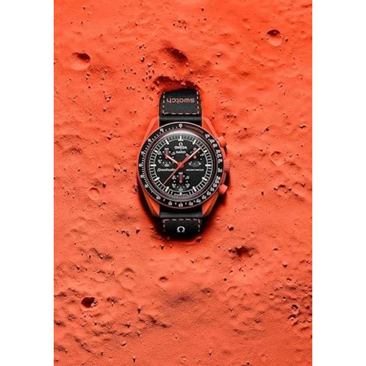 Swatch Chronograph Omega Moonswatch Mission on Earth Lava SO33O100, Bioceramic Gehäuse, Super-LumiNova® beschichtet, Schwarz-Orange – Bild 2