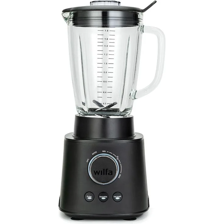 Wilfa RBLP-1800B, Standmixer mit 1800-W-Motor und 1,8-Liter-Borosilikatglasbehälter, Schwarz