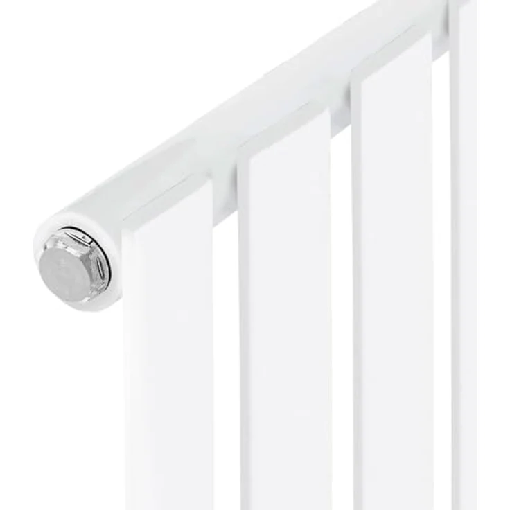 LuxeBath Designheizkörper Stella 1800 x 370 mm, Weiß, Paneelheizkörper mit Mittelanschluss, Flach, Vertikal, Elegant im Bad – Bild 2