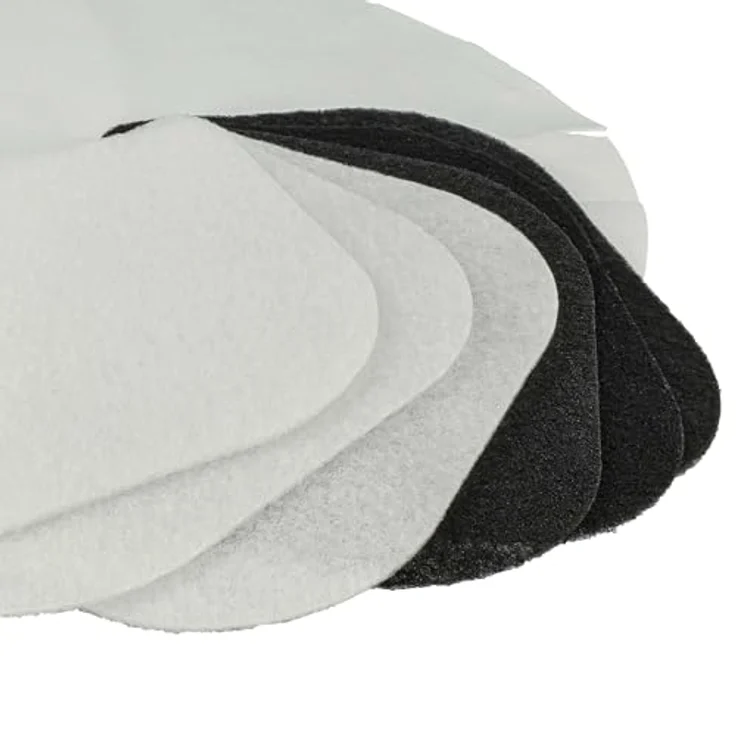 vhbw 12-tlg. Filter-Set für De Longhi 5525101500, 3x Kohlefilter schwarz, 3x Fettdunstfilter weiß, 6x Papierfilter weiß – Bild 6