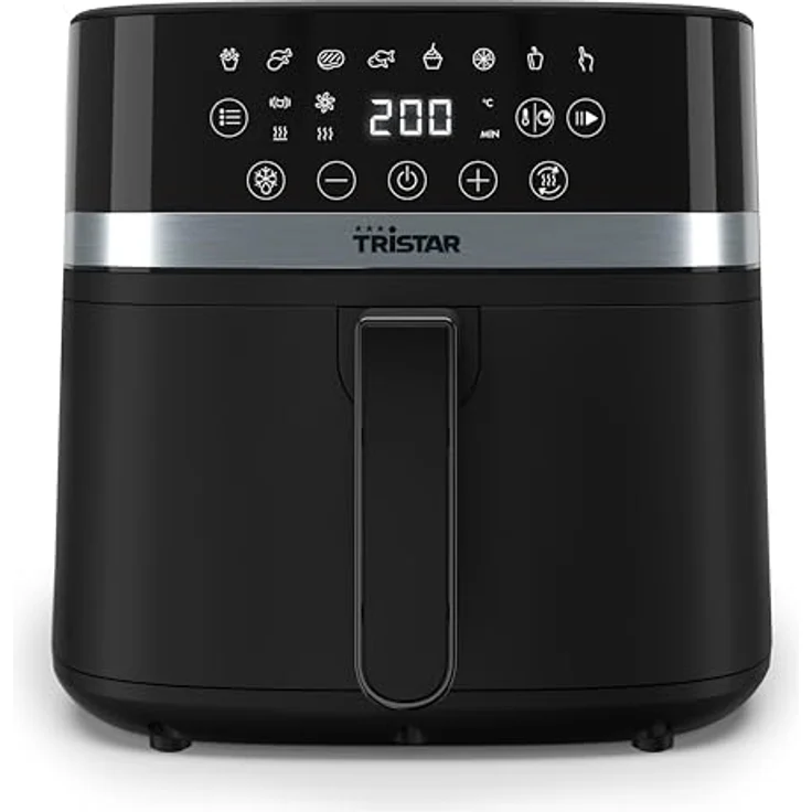 Tristar Digitale Heißluftfritteuse FR-9416, 6L, 8 Programme, LED-Touchscreen, PFAS-frei, automatische Abschaltung, spülmaschinenfest, 1700W – Bild 1