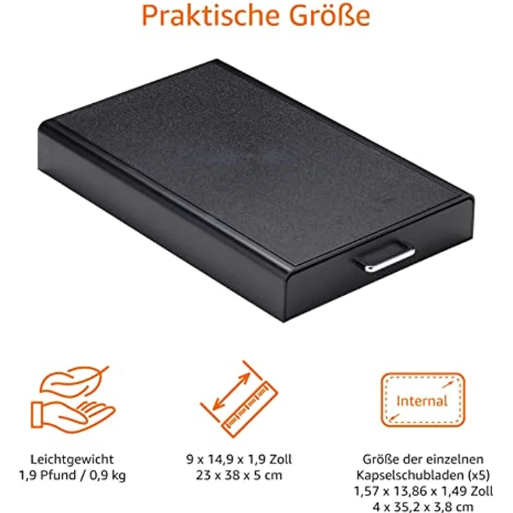 AmazonBasics Schubladenbox zur Aufbewahrung von Nespresso-Kaffeekapseln, Fassungsvermögen: 50 Kapseln – Bild 6