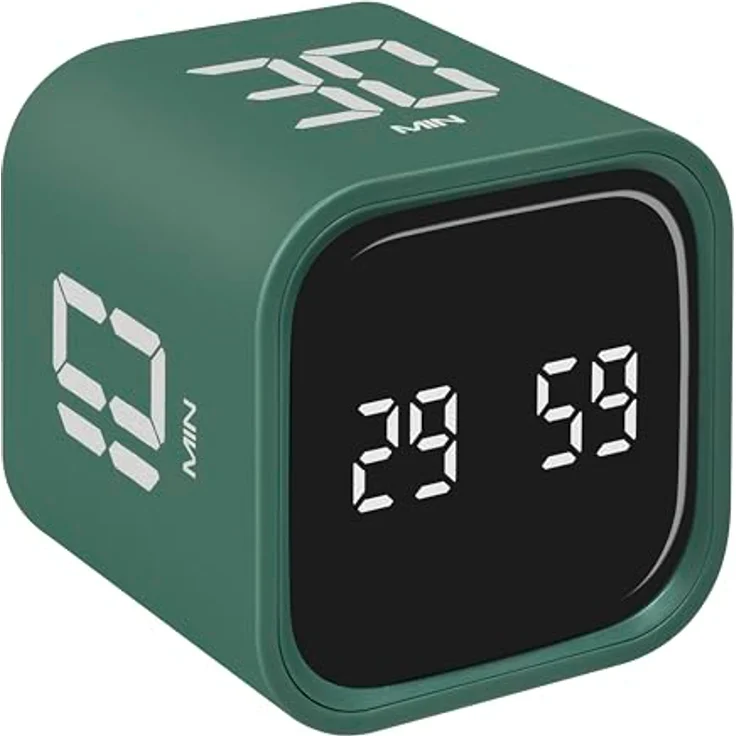 TFA Dostmann Eieruhr Stoppuhr Würfel Timer Mini Cube, 38.2061, mit 4 voreingestellten Ablaufzeiten und individuell einstellbarer Zeit bis 99 Min. 59 Sek. – Bild 1