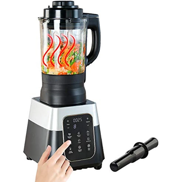 Rosenstein & Söhne Standmixer, 1500W, 6 Programme, 8 Geschwindigkeiten, 1,75L, schwarz – Bild 2