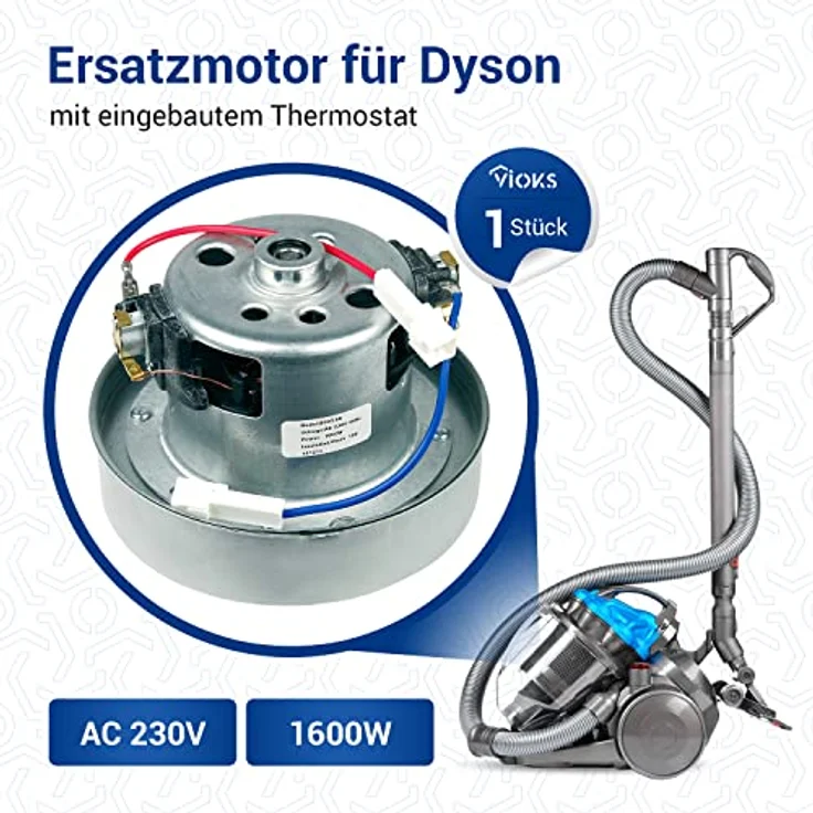 VIOKS Staubsauger Motor/YDK Motor YV-2201 Ersatz für Dyson DC DC05 DC08 DC11 DC19 DC20 DC29 Staubsauger Turbine 1600W Dyson Ersatzteile/Dyson DC19 / Dyson DC08 Ersatzteile Dyson DC29 Ersatzteile – Bild 2