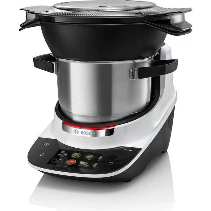 BOSCH Cookit MCC9555DWC, 1750,00 W, 3,00 l Schüssel, XL-Topf mit Smart Sensor Technology, Touch-Display, Home Connect App