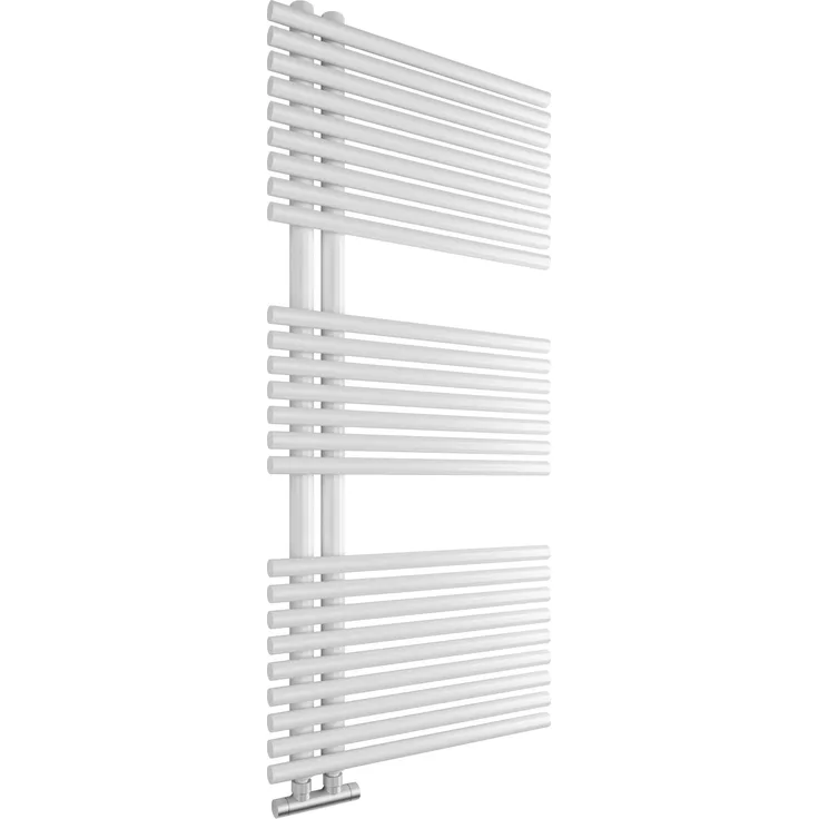 Sanotechnik Design-Badheizkörper Wien, 1132 x 600 mm, Weiß, mit seitlichem Anschluss, 640 Watt Heizleistung
