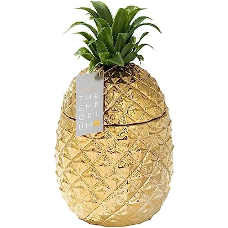 Talking Tables Emporium Ananas-Keramikeiskübel, goldfarben, H 30 x B 16 cm – Bild 2