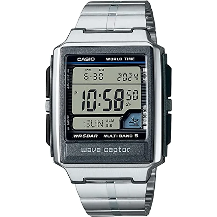 Casio Herren Funkuhr WV-59RD-1AEF Edelstahl, digital – Bild 2