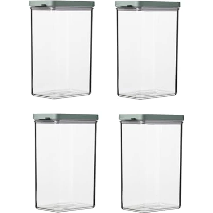 Mepal Omnia Vorratsdosen Set Nordic Sage 4-teilig | 2000 ml | luftdicht stapelbar modernes Design – Bild 2