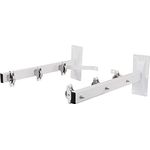 AMIG - Seitlicher Wäscheständer Modell 3 aus Edelstahl, Finish in Weiß, mit sechs Spulen und DREI Seilen, perfekt für Innenhöfe, Balkone oder Innen- und Außenfassaden, Maße: 45 x 18,5 x 8 cm.