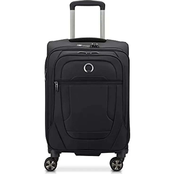 Delsey Koffer Helium DLX Expandable, Schwarz, mit 43 l Volumen und TSA-Schloss