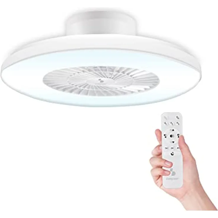 BEPER P206VEN650 Deckenventilator mit Beleuchtung und Fernbedienung Leise, 60 cm - Deckenlampe mit Ventilator