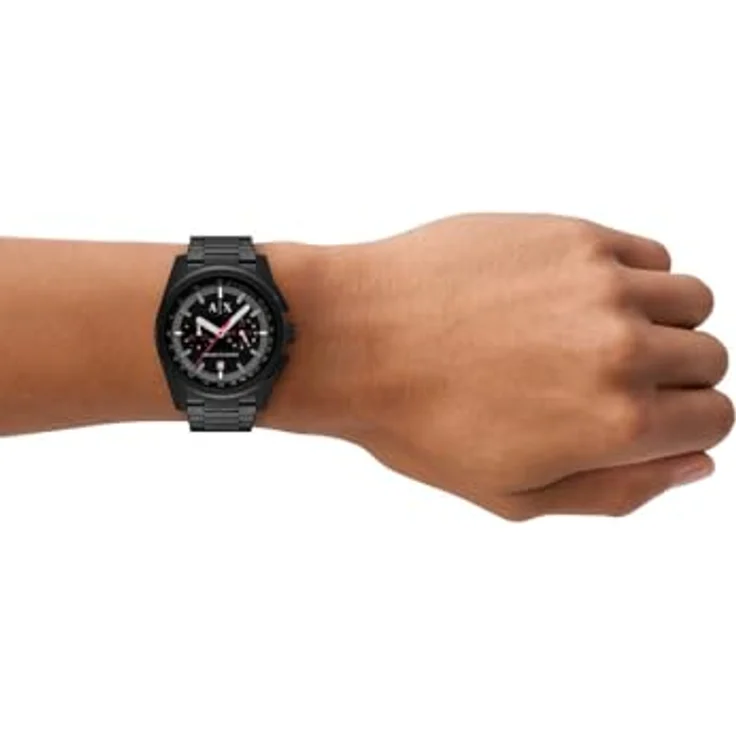 Armani Exchange Herren Analog Quarz Uhr mit Edelstahl Armband AX2864, schwarz – Bild 5