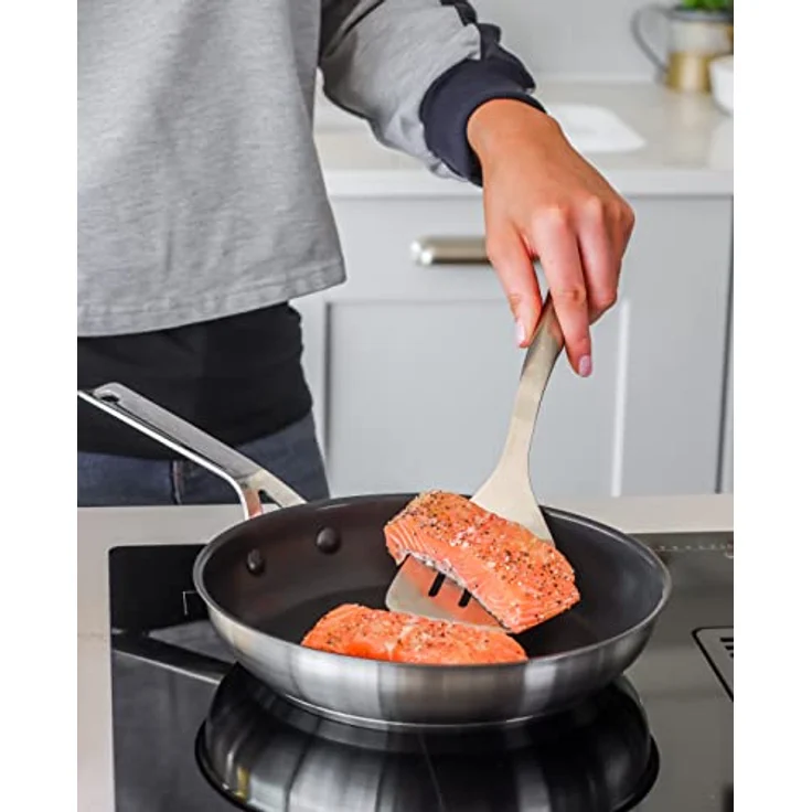 KitchenAid Premium Edelstahl-Fischheber, geschlitzter Lebensmittelwender, hitzebeständig bis 260°C – Bild 4