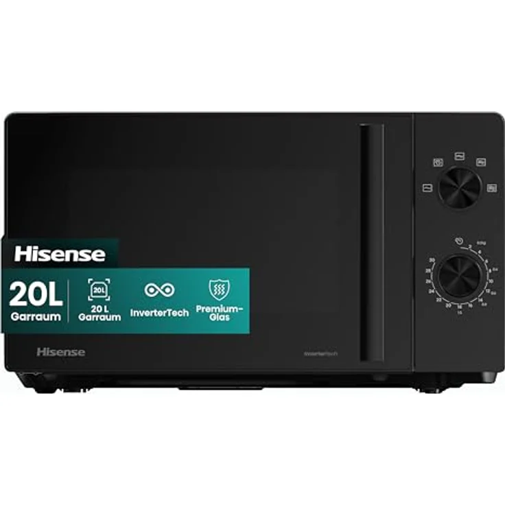 Hisense Mikrowelle H20MOBP1HI, 20 l, Inverter Technologie, Schwarz – Bild 1