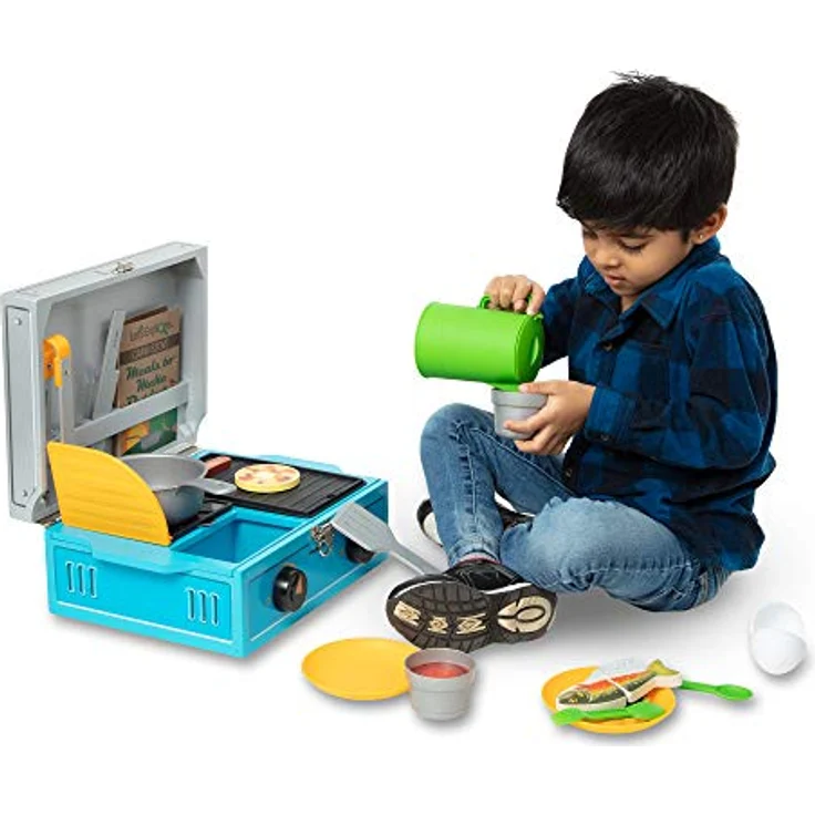 Melissa & Doug spielset Campingkocher 46 x 31 cm Holz 27-teilig – Bild 4
