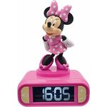 Lexibook Disney Minnie Nachtwecker mit LCD-Bildschirm, Hintergrundbeleuchtung, 6 Klängen, Schlummerfunktion, pink, RL800MN