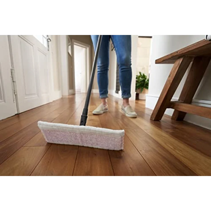 Vileda Ultramax Bodenwischer Komplett Set, Sensitive Bezug inkl. 2 Ersatzbezüge und Eimer mit Powerpresse, Wischmopp mit Stiel, für sensible Böden, Stiellänge 75-130cm, Eco-Verpackung – Bild 3