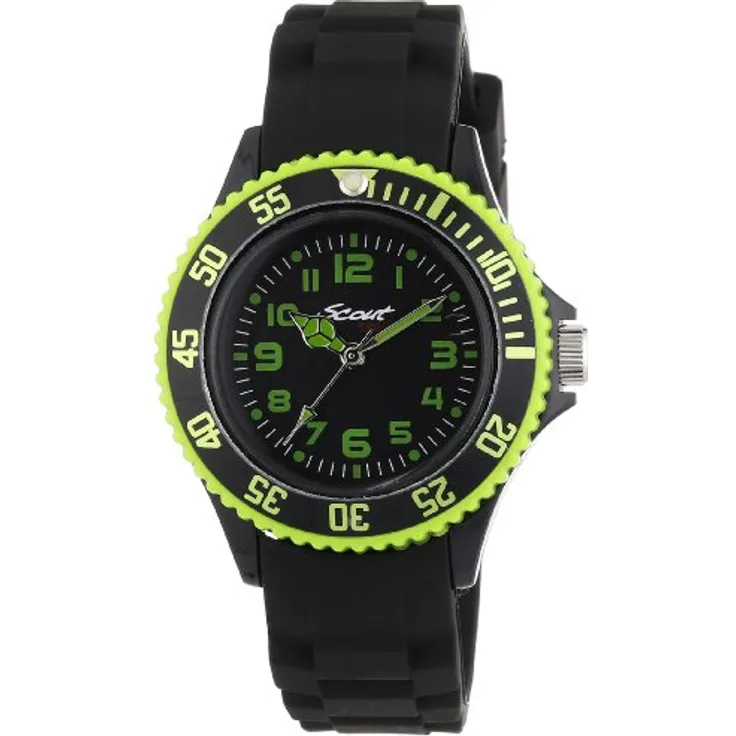 Scout Jungen-Armbanduhr Analog Quarz Silikon 280303000, wasserdicht bis 5 Bar, Superweiches Silikonband, Polycarbonat Gehäuse, blau