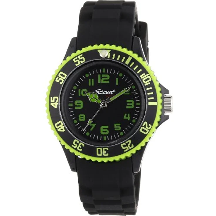 Scout Jungen-Armbanduhr Analog Quarz Silikon 280303000, wasserdicht bis 5 Bar, Superweiches Silikonband, Polycarbonat Gehäuse, blau – Bild 1