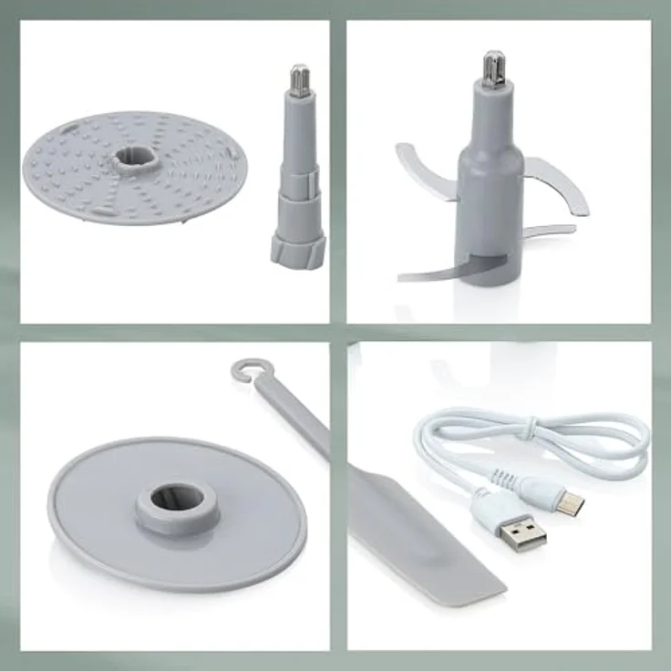 KELA Elektrischer Zerkleinerer, Glas, 0,8 l, dunkelgrau, ergonomisches Design, robustes Material, praktische Größe – Bild 5