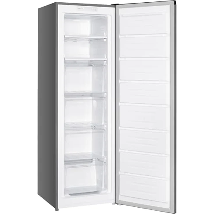 homeX Gefrierschrank FSN2041E-S, No Frost, 204L Nutzinhalt, 4-Sterne Gefrieren, Super-Frost-Funktion, silber – Bild 13