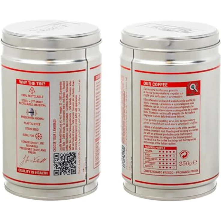 Lucaffe Decaffeinato, gemahlener Espresso ,Dose – Bild 3