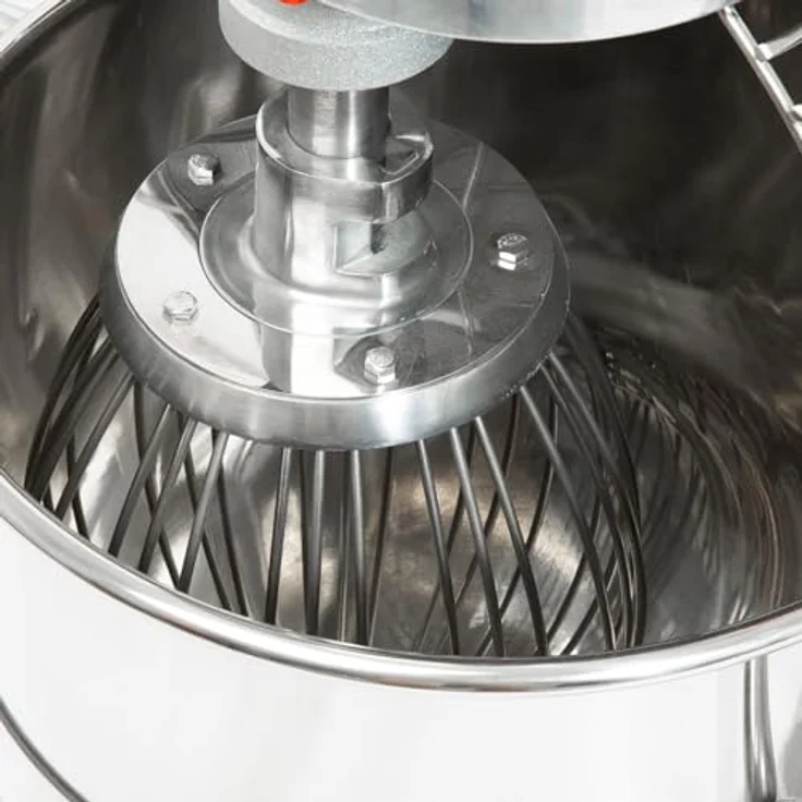 Vertes Teigkneter 1500W, 40L Kapazität, Edelstahl Rührschüssel, 3 Stufen 80, 160 und 310 U/min – Bild 5