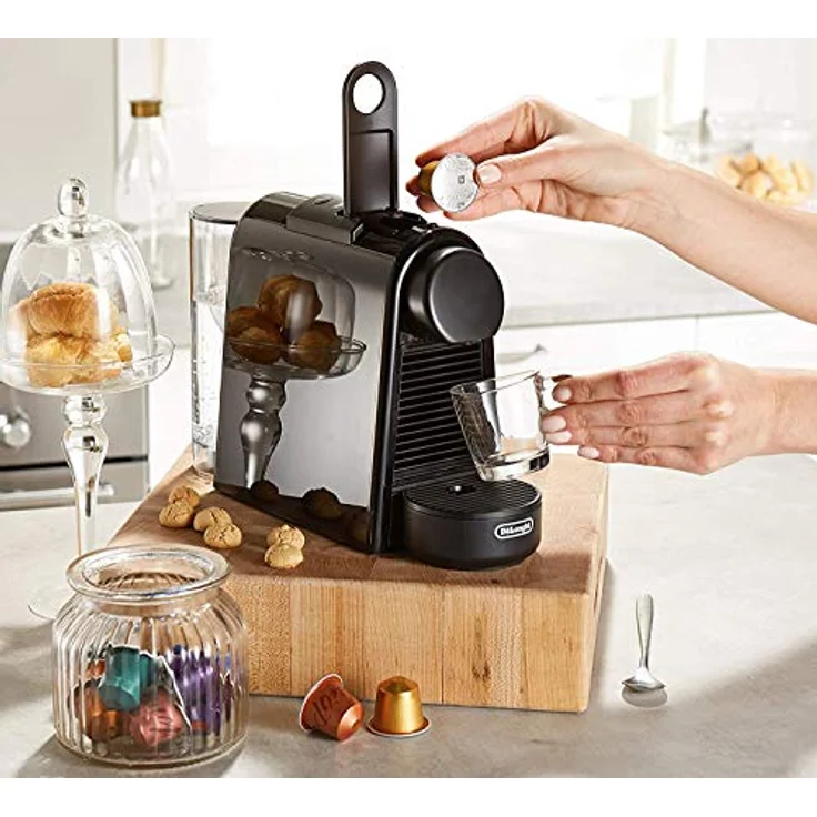 De'Longhi Nespresso Essenza Mini EN 85.B Kaffeekapselmaschine Welcome Set mit Kapseln in unterschiedlichen Geschmacksrichtungen 19 bar Pumpendruck, Platzsparend, Schwarz – Bild 3