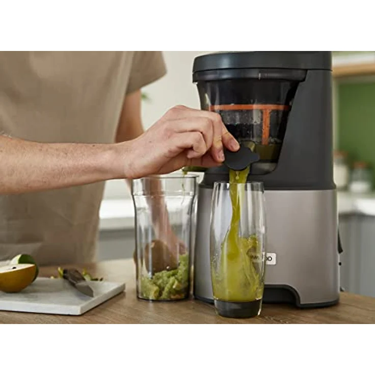 Kenwood JMP85.000SI PureJuice XL Slow Juicer, Entsafter, 270 Watt, XXL-Einfüllöffnung, Selbstreinigung, 1,3 Liter, silber – Bild 5