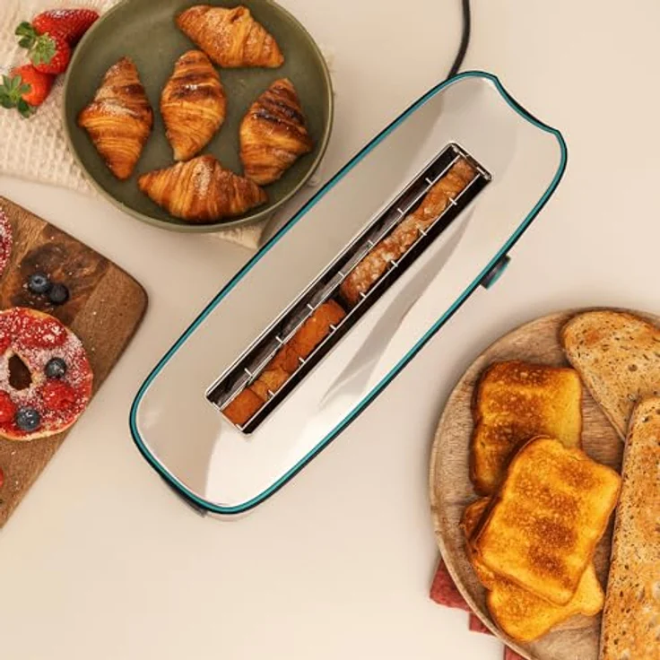 Cecotec Toaster Toast&Taste Extra B, 1000W, Doppel-Langschlitz für 2 Toaste, XL-Schlitz, Automatische Abschaltung, Pop-up-Funktion, Selbstzentrierung, Krümelablage – Bild 5