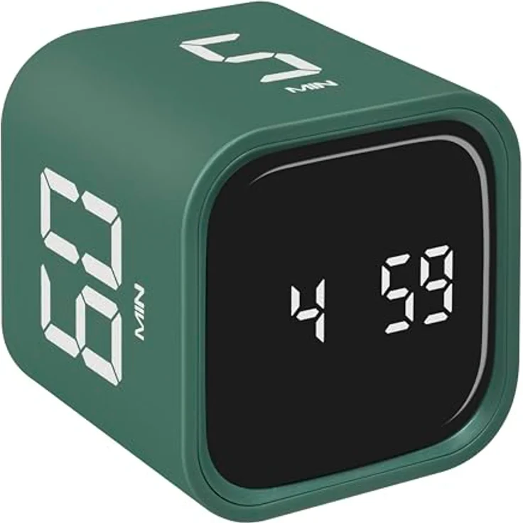 TFA Dostmann Eieruhr Stoppuhr Würfel Timer Mini Cube, 38.2061, mit 4 voreingestellten Ablaufzeiten und individuell einstellbarer Zeit bis 99 Min. 59 Sek. – Bild 4
