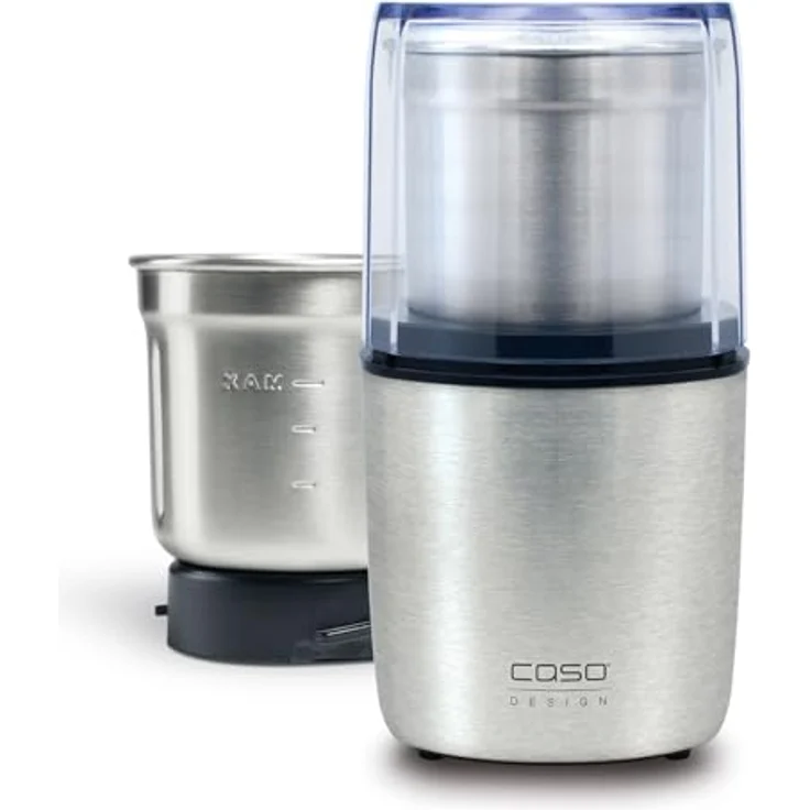 CASO Coffee & Kitchen Flavour - Elektrische Kaffeemühle und Multi-Zerkleinerer (200Watt) mit extra Edelstahlbehälter für Pesto, Nüsse, Gewürze, Kräuter, Getreide u.v.m. – Bild 2
