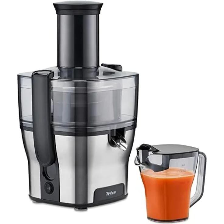 Trisa Pure Juice, Entsafter, Grau, Silber