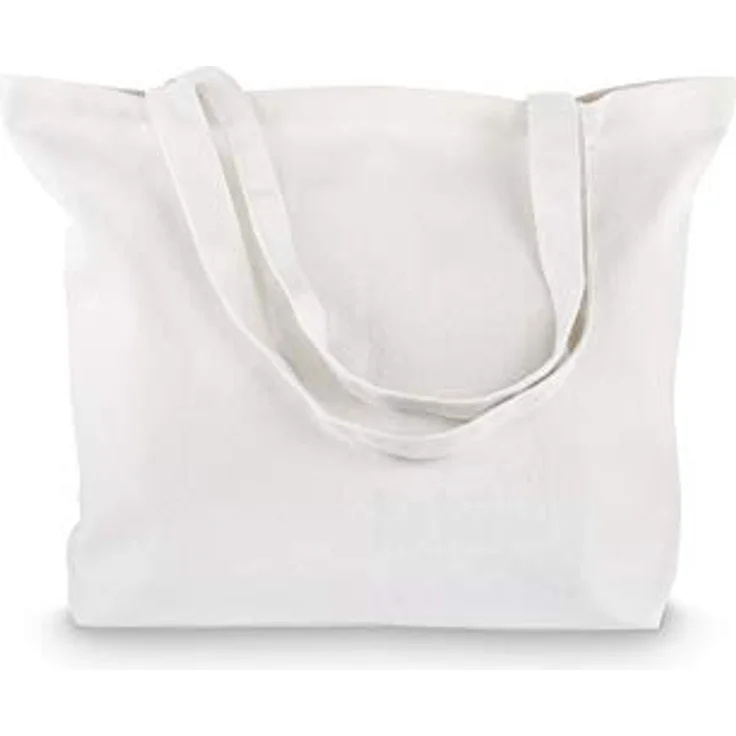 Rayher Basic Shopper, Einkaufstasche in Weiß, 46x35cm, 330g/m² – Bild 3