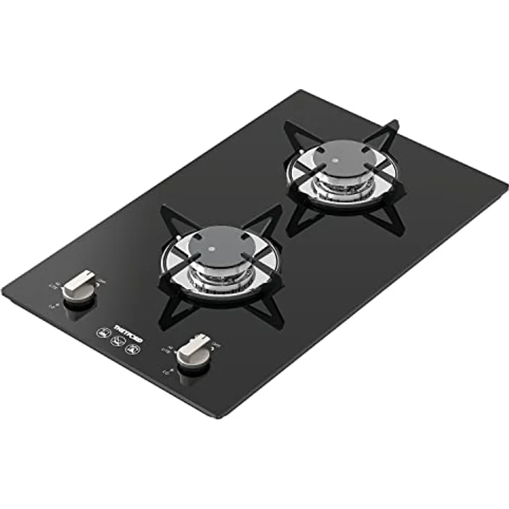 Thetford Gaskocherplatte Top Line 922, 2 Flammen Gas Herdplatte aus schwarzem Glas, 3.0 kW – Bild 2