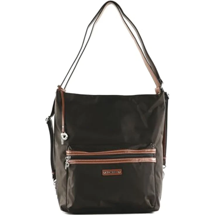 Picard Sonja Umhängetasche und Rucksack, ultraleichtes Feinnylon, braun, 12 L Volumen, wandelbar – Bild 1