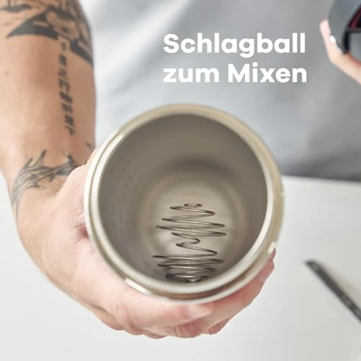 Hydro Flask Insulated Shaker Bottle 709 ml (24 oz) - Isolierte Flasche für Proteinshakes und Nahrungsergänzungen, Goji – Bild 2