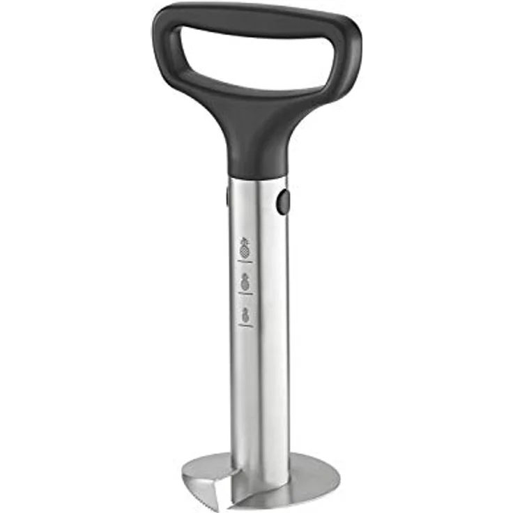 RÖSLE Ananasschneider PRO, Hochwertiger Ananasschäler zum Entkernen und Ringe schneiden, mit ergonomischem Griff, Einschneidskala und Auswurfschlitz, ABS, Edelstahl 18/10 – Bild 2