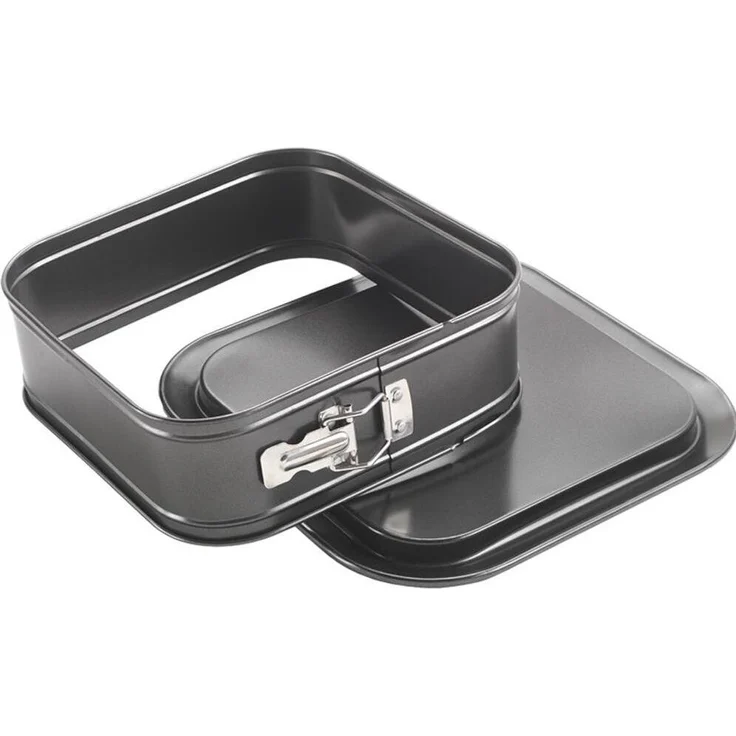 Metaltex Springform "Superior" 24 x 24 cm, quadratische Backform mit auslaufsicherem Boden, schwarz, Antihaftbeschichtung, frei von PTFE, BPA und PFOA