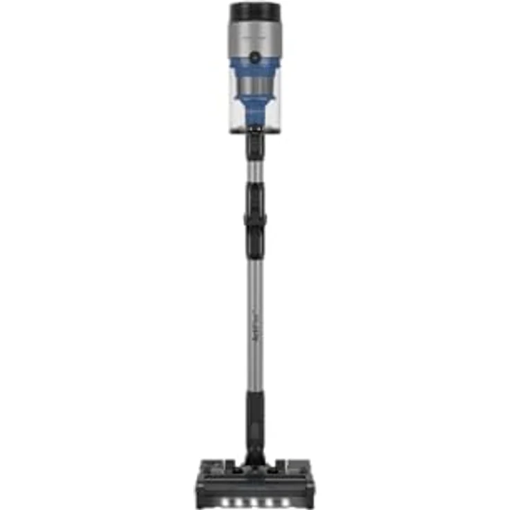 Grundig VCP 8331 Pro Akku-Staubsauger, 450W, 21,6V, 40 Min Laufzeit, beutellos, Wischfunktion, LED-Licht, silber/schwarz – Bild 3