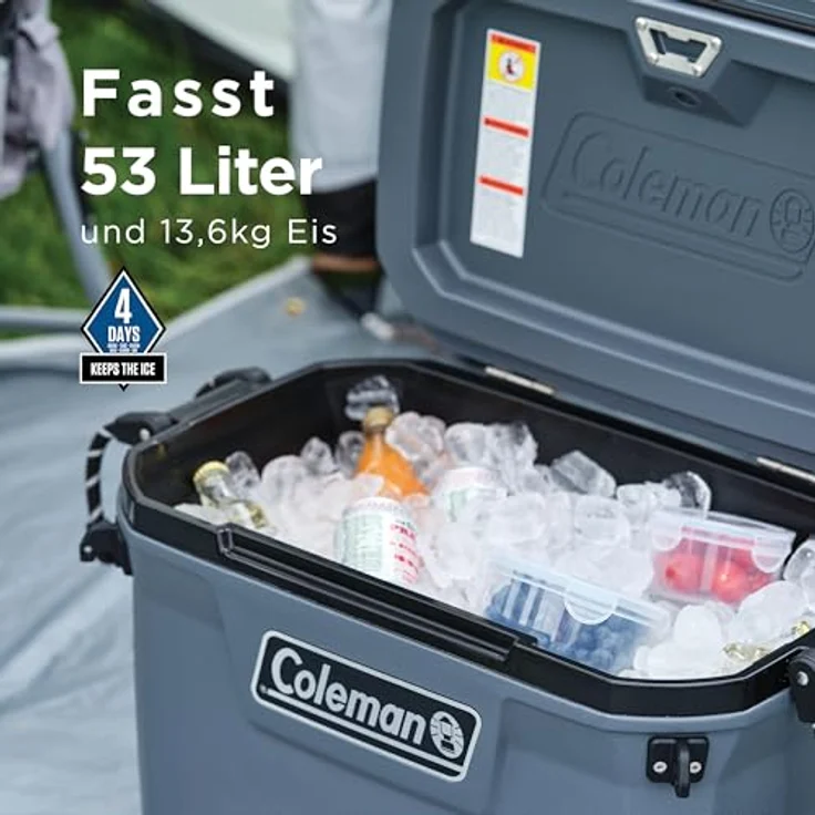 Coleman Convoy 55 QT, Kühlbox mit 53 l Inhalt, bis zu 96 Stunden Kühlung, integrierter Flaschenöffner, antimikrobielle Innenbeschichtung – Bild 5
