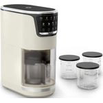 Tefal Dolci Eismaschine IG602AE0, 10 Programme, 1,4 Liter, 1-Step-Perfector Technologie, automatisches Reinigungsprogramm, inkl. digitales Rezeptbuch und 3 Tritanschüsseln